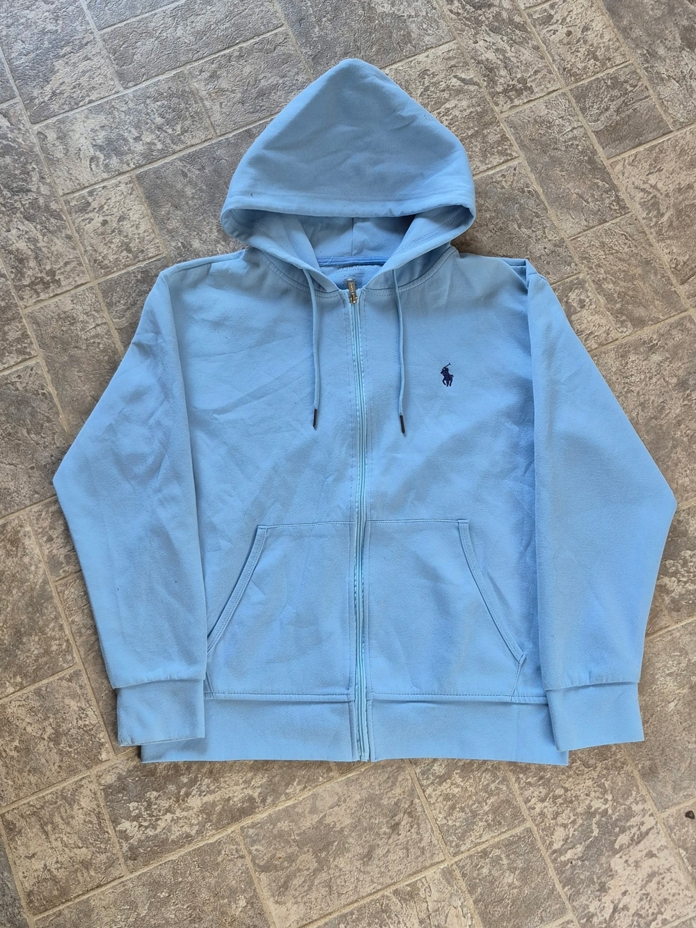 Polo Ralph Lauren Light Blue Zip Hoodie